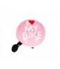 Звонок велосипедный (динг-донг) Green Cycle GCB-1058S I Love My Bike розовый