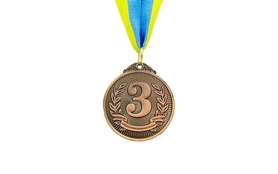 Медаль спортивная 3 место (бронза) ZLT Liberty C-4872-3 50 мм