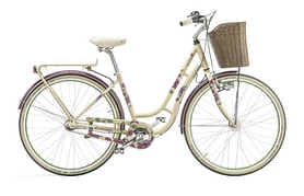 Велосипед городской женский Cross Picnic Flowers 2015 - 28", рама - 20", белый (PICNIC FLOWERS. 500)