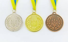 Медаль спортивная ZLT Ukraine C-4339-2 серебро - Фото №2