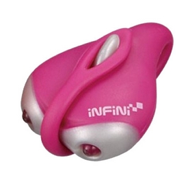 Фонарь велосипедный передний Infini Amuse I-201W розовый