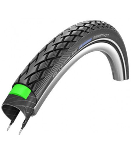 

Покрышка велосипедная Schwalbe Marathon HS420 26"x1.75" (47x559) Green Guard B+RT EC 67EPI 31B