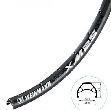 

Обод велосипедный Weinmann XM25 Disc 650B 27,5" 36H A/V черный