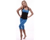 Майка для фитнеса женская Active Age 5.26 p.bbl (сuр) черная с голубым - Фото №3