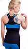 Майка для фитнеса женская Active Age 5.31 p.bbl (сuр) черная с голубым - Фото №2