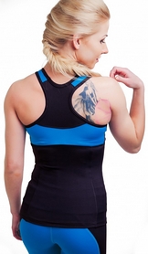 Майка для фитнеса женская Active Age 5.31 p.bbl (сuр) черная с голубым - Фото №2