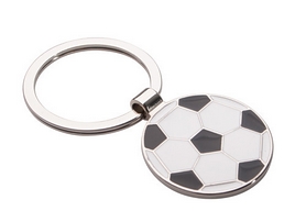 Брелок Мяч футбольный FB-4902 (металл хром, d-3,5см, цена за 1 шт.)