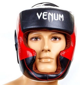 Шолом боксерський шкіряний Venum BO-5239-BKW - Фото №2