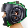Шлем боксерский кожаный Venum Challenger BO-5246-G черный-салатовый - Фото №3