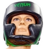 Шлем боксерский кожаный Venum Challenger BO-5246-G черный-салатовый - Фото №4