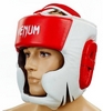 Шлем боксерский кожаный Venum Challenger BO-5246-R красный-белый