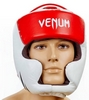 Шлем боксерский кожаный Venum Challenger BO-5246-R красный-белый - Фото №2