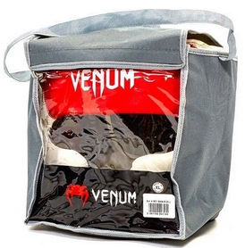 Шлем боксерский кожаный Venum Challenger BO-5246-R красный-белый - Фото №6