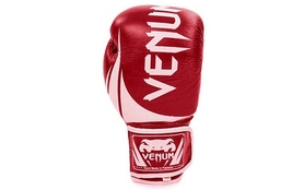 Рукавички боксерські шкіряні Venum Challenger BO-5245-R червоно-білі - Фото №2
