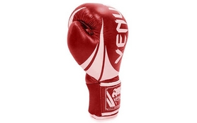 Рукавички боксерські шкіряні Venum Challenger BO-5245-R червоно-білі - Фото №5