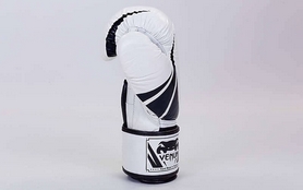 Рукавички боксерські шкіряні Venum Challenger BO-5245-W біло-чорні - Фото №2