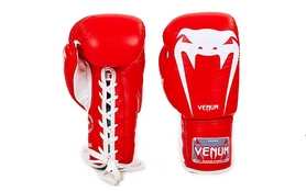 Перчатки боксерские кожаные Venum Giant VL-5786-R красные