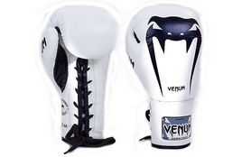 Перчатки боксерские кожаные Venum Giant VL-5786-W белые