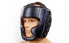 Шлем с полной защитой боксерский кожаный Venum Elite Neo BO-5339-BK черный