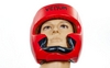 Шлем с полной защитой боксерский кожаный Venum Elite Neo BO-5339-R красно-черный - Фото №4