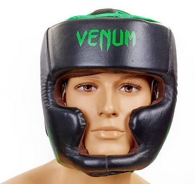 Шлем боксерский Venum Challenger BO-5246-G черно-салатовый - Фото №2