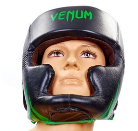 Шлем боксерский Venum Challenger BO-5246-G черно-салатовый - Фото №4