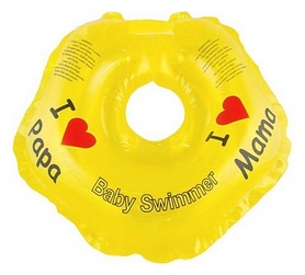 Круг на шею Babyswimmer «Я люблю» желтый