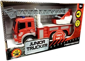Машинка пожарная Dave Toy Junior trucker с лестницей 33015 (28 см) - Фото №2
