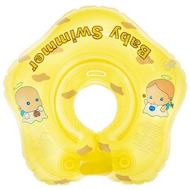 Круг на шею Baby Swimmer KP101038 желтый с погремушками