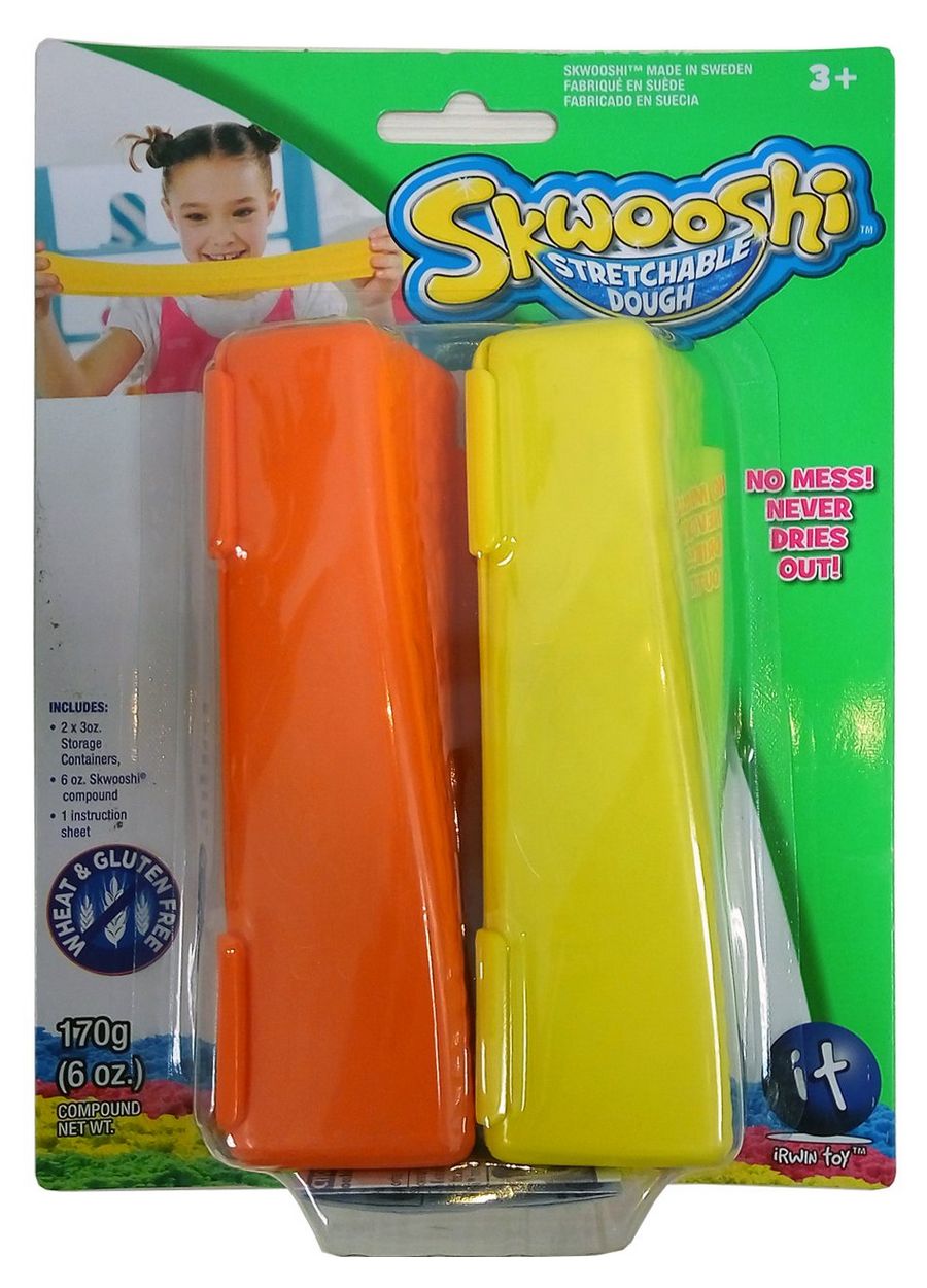 

Набор для лепки Irvin Toys Skwooshi 2 цвета в упаковке