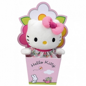 Игрушка мягкая Hello Kitty в цветочном горшке 021873 15 см - Фото №3