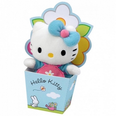 Игрушка мягкая Hello Kitty в цветочном горшке 021873 15 см