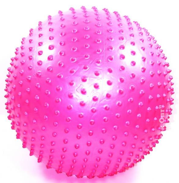 

Мяч для фитнеса (фитбол) массажный 55см Body Skulpture розовый