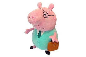 Игрушка мягкая Peppa "Папа свин с портфелем" 30 см