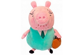 Игрушка мягкая Peppa "Папа свин с портфелем" 30 см - Фото №2