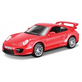 Авто-конструктор Bburago Porsche 911 GT2 (голубой, красный, 1:32) - Фото №3