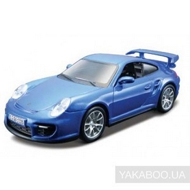 Авто-конструктор Bburago Porsche 911 GT2 (голубой, красный, 1:32) - Фото №4