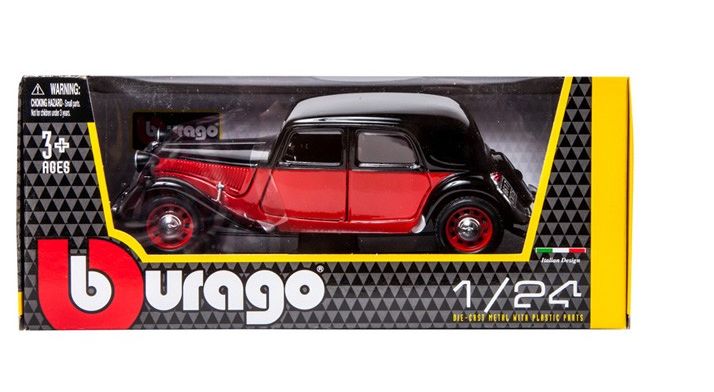 

Машина игрушечная Bburago Citroen 15 CV TA (1938) (черный, красно-черный, 1:24)