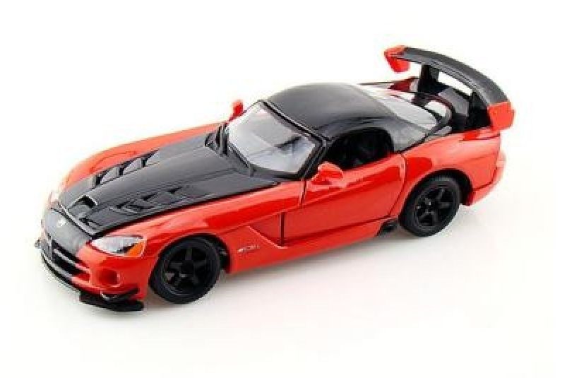 

Машина игрушечная Bburago Dodge Viper SRT10 ACR (оранжево-черный металлик, красно-черный металлик, 1:24)