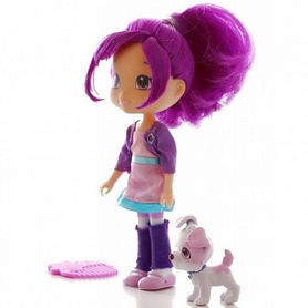 Лялька Шарлотта Земляничка серії "Домашні улюбленці" - Сливка 15 см фіолетова