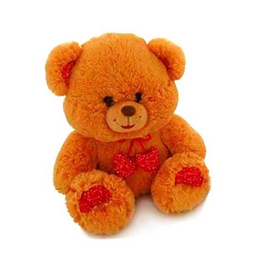 Іграшка м'яка Lava Ведмідь малий з декоративними сердечками музичний 23 см