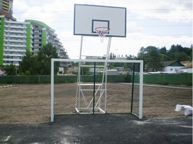 Стойка баскетбольная стационарная (уличная), четыри опоры вынос до 1250 мм, SS00075 - Фото №2