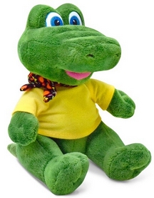 Іграшка м'яка Lava Крокодил в футболці з хусточкою музичний 19 см