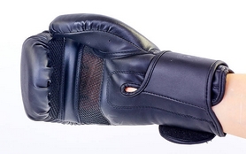 Перчатки боксерские на липучке Venum BO-5698-BK черные - Фото №2