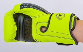 Перчатки боксерские на липучке Venum BO-5698-Y желтые - Фото №4
