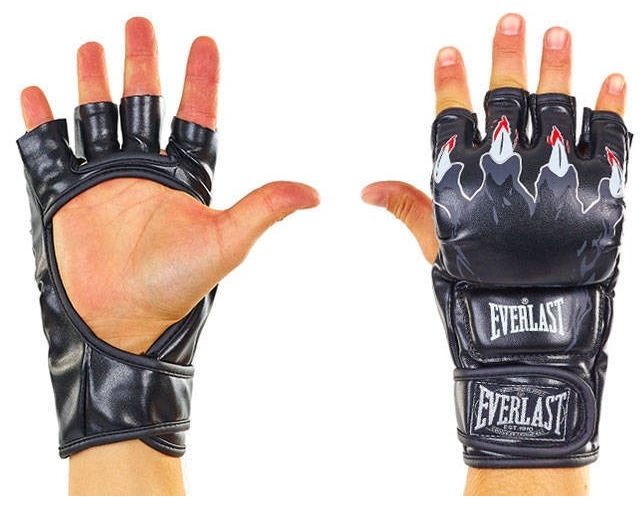 

Перчатки для смешанных единоборств MMA Everlast BO-3207-BK черные, Черный