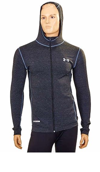 

Толстовка спортивная на молнии с капюшоном Under Armour CO-2616-2 черная, Черный