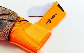 Перчатки вратарские с защитными вставками на пальцы Reusch FB-882-2 оранжевые - Фото №4