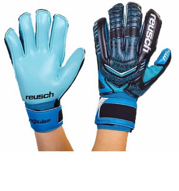 Перчатки вратарские с защитными вставками на пальцы Reusch FB-882-3 синие