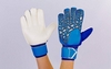 Перчатки вратарские с защитными вставками на пальцы Reusch FB-888-1 синие - Фото №2